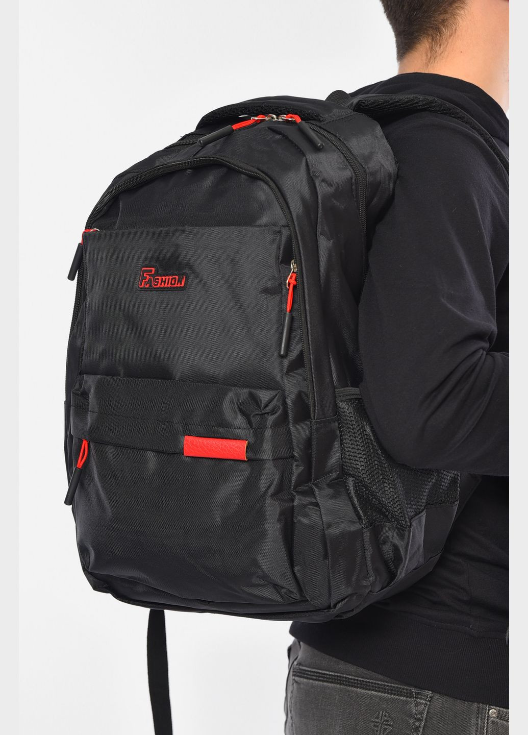 Рюкзак чоловічий текстильний чорного кольору Let's Shop (307470551)