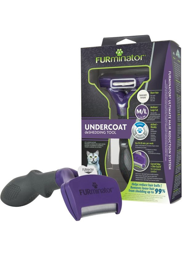 Фурмінатор для котів з короткою шерстю розмір M/L (691661) (4048422141259) Furminator (326063040)