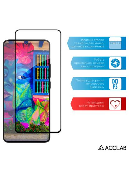 Стекло защитное (1283126583827) ACCLAB Full Glue Xiaomi Redmi Note 13 Pro Plus 5G Black (366520573)