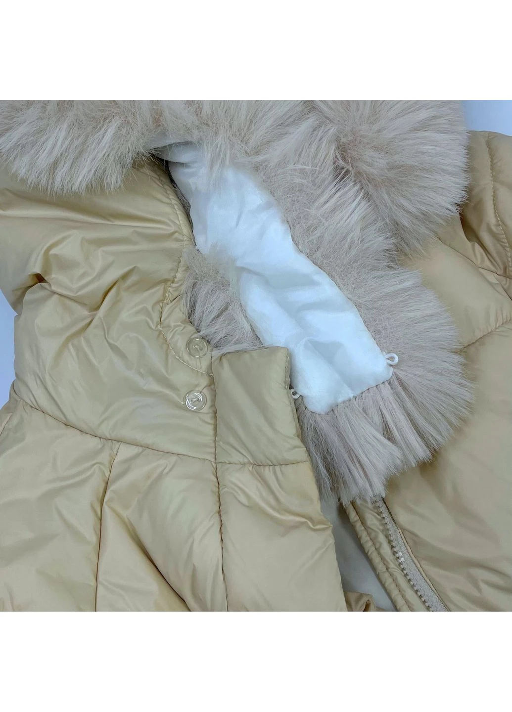 Бежева демісезонна жіноча куртка з зав'язками на поясі fashion ( ) No Brand