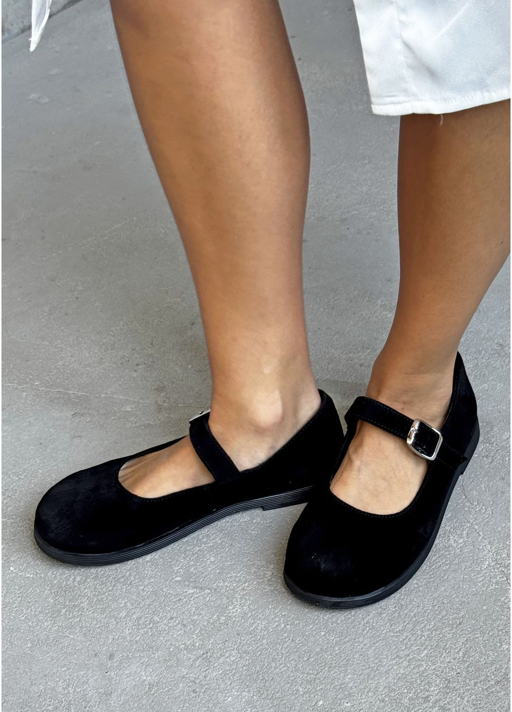 InFashion Елегантні жіночі туфлі з натуральної замші мері джейн чорний з натуральна замша, україна — демісезон (359655879)