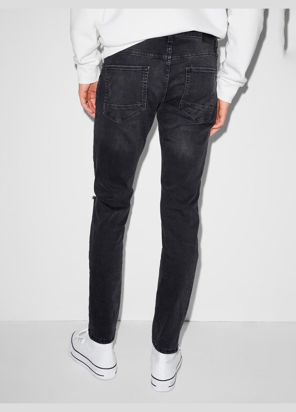 Темно-серые демисезонные джинсы skinny C&A