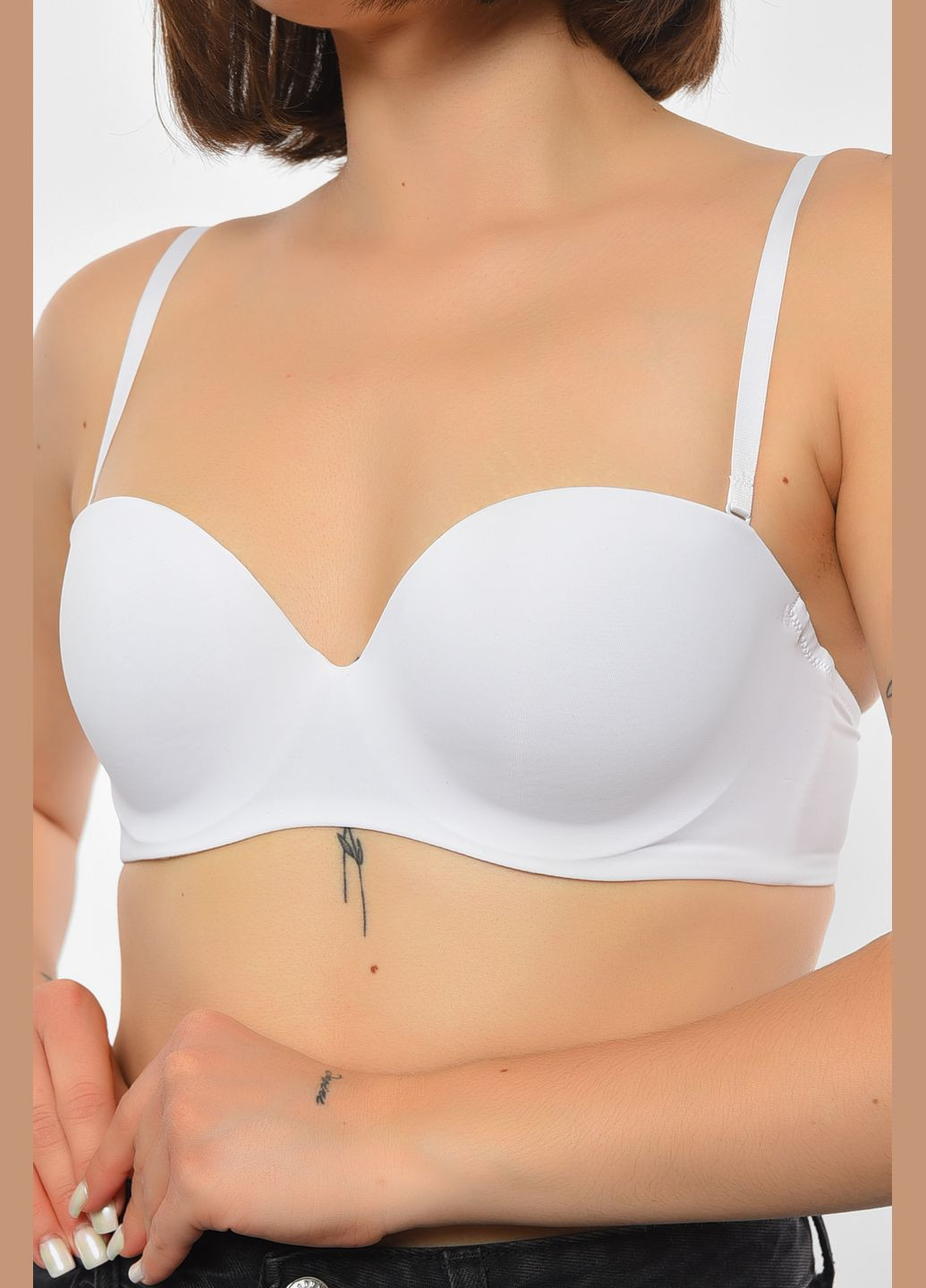 Белый бюстгальтер женский белого цвета чашка с Let's Shop хлопок