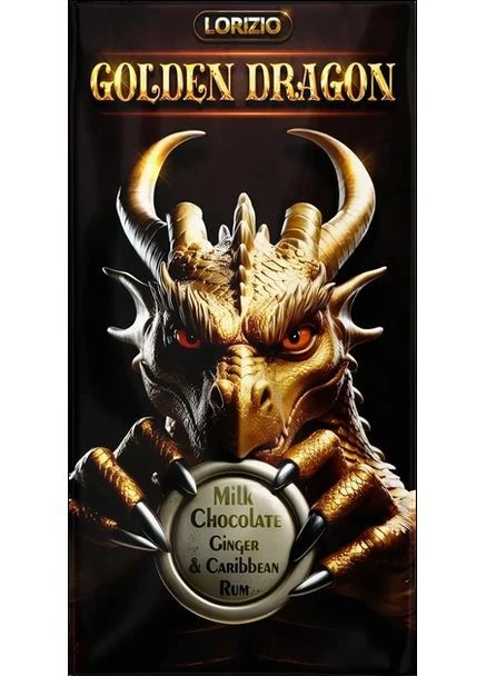Шоколад молочний з родзинками, імбирем та ромом "GOLDEN DRAGON" 100 г Lorizio (397010087)