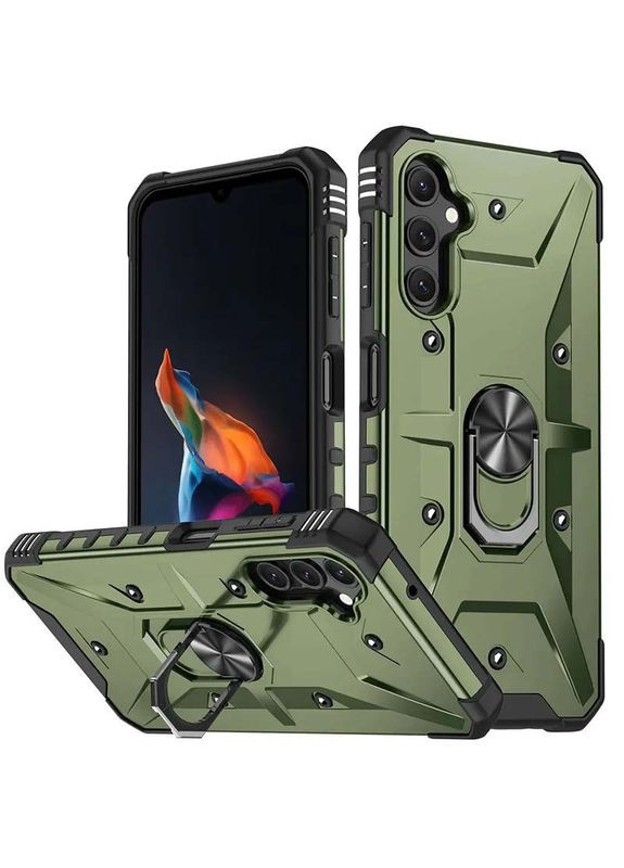 Ударостійкий чохол Pathfinder Ring для Samsung Galaxy A34 5G Army Green No Brand (366832813)