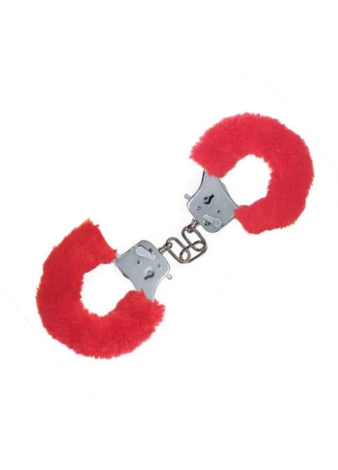 Наручники з хутром Furry fan cuffs Червоні Toy Joy (293293630)