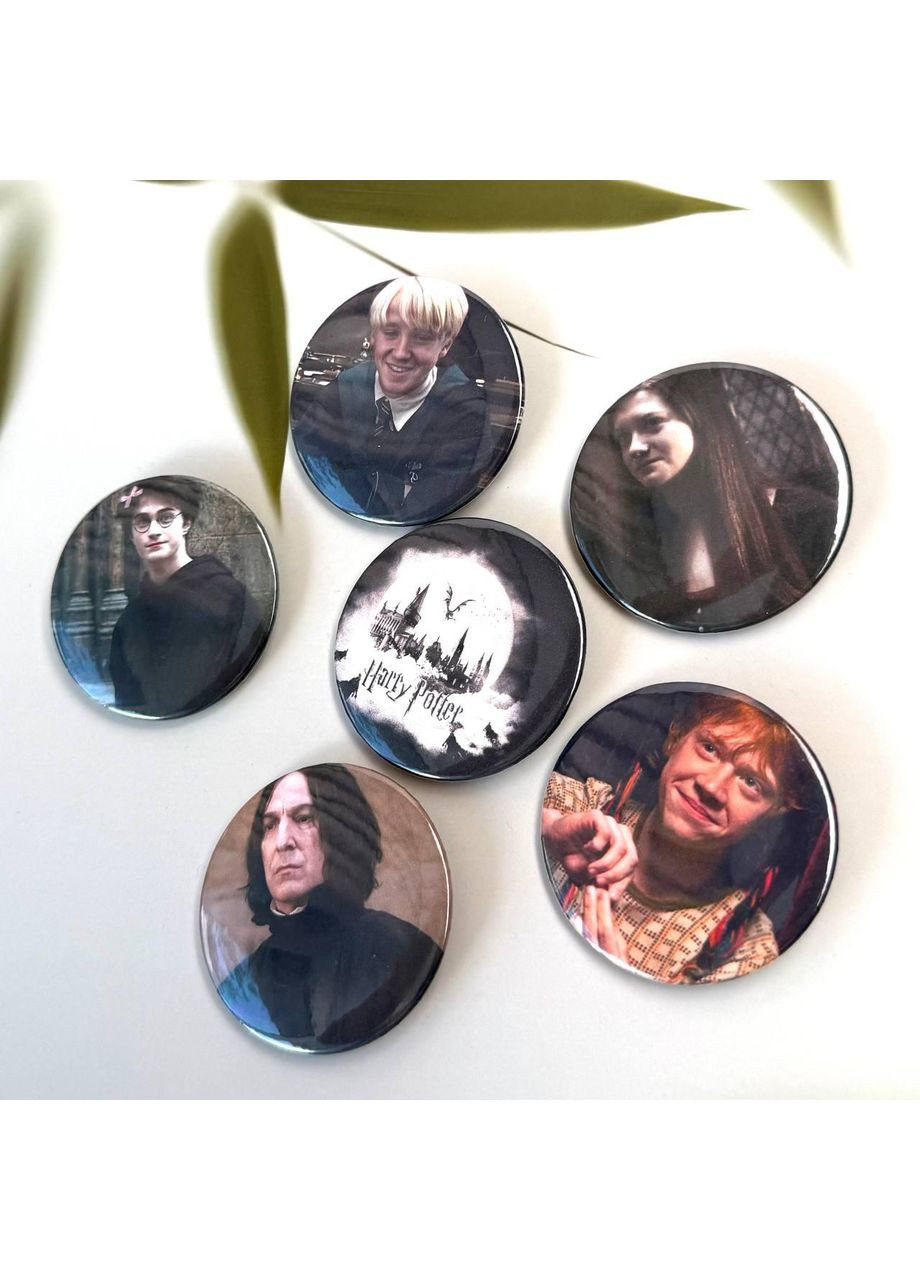 Набір значків Гаррі Поттер, Harry Potter (6шт) No Brand (361679356)
