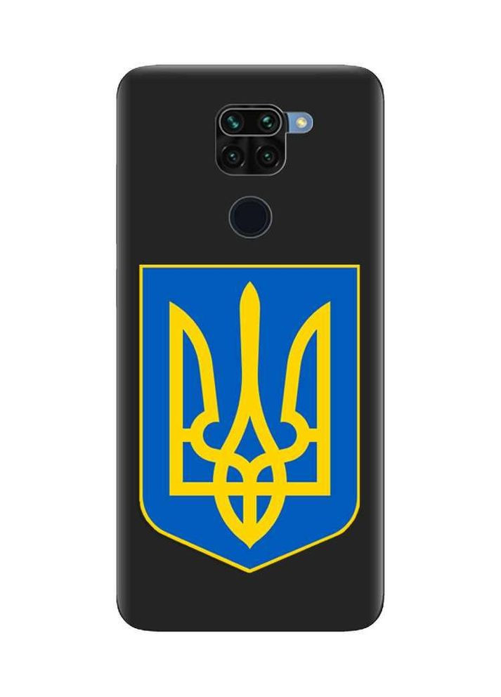 Матовий чорний чохол на Xiaomi Redmi Note 9:: Тризуб Україна (принт 256) Creative (360707125)