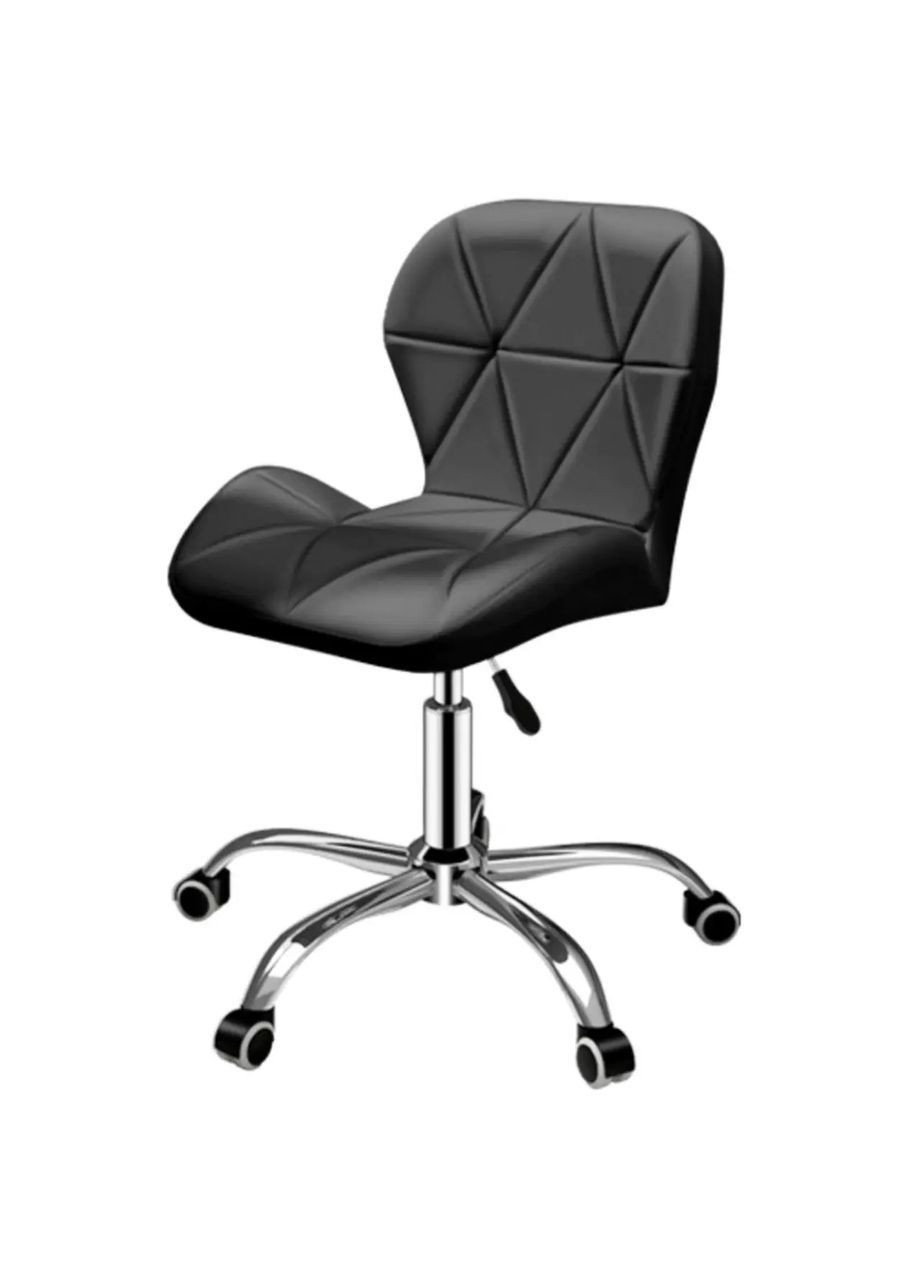 Стілець майстра Geometry зі спинкою широкий на коліщатках, чорний Furman (370718247)