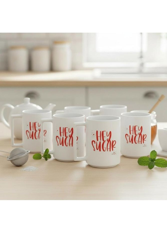 Набір чашок з опалового скла 380 мл A La Bone Hey Sugar 6 шт Luminarc (372601570)