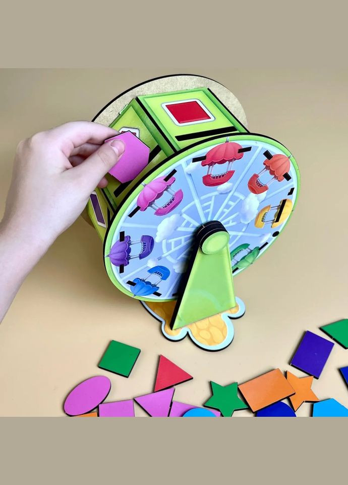 Деревянный сортер "Барабан" (ПСФ135) PSF135 геометрические фигуры Ubumblebees (367961495)