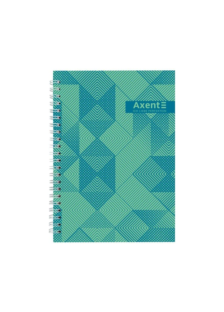 Блокнот на спирали А5 96 листов, клетка, твердая обложка №34 (8032-34-A) Axent (401534960)