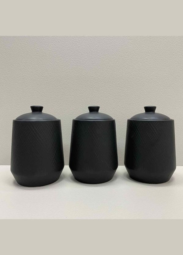 Набір керамічних ємностей 3 шт MR-20001-03 Black Maestro (317203634)