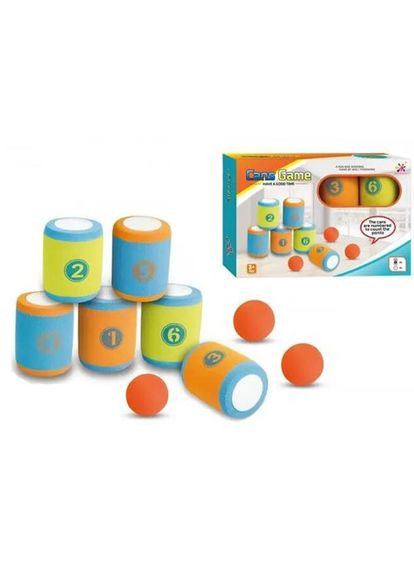 Іграшка банки "Cans Game" 6 банок 10 см, 3 м'ячика 6 см MIC (290251448)