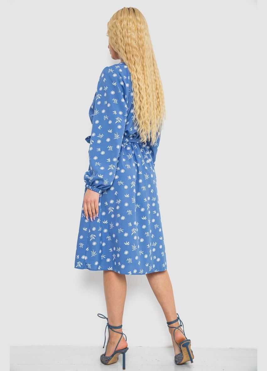 Голубое кэжуал платье с принтом софт Ager