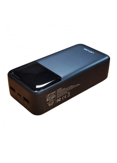 Внешний аккумулятор Power bank LENYES PX342D 30000 mAh, PD22,5W + быстрая зарядка батарея зарядка Черный No Brand (402277027)