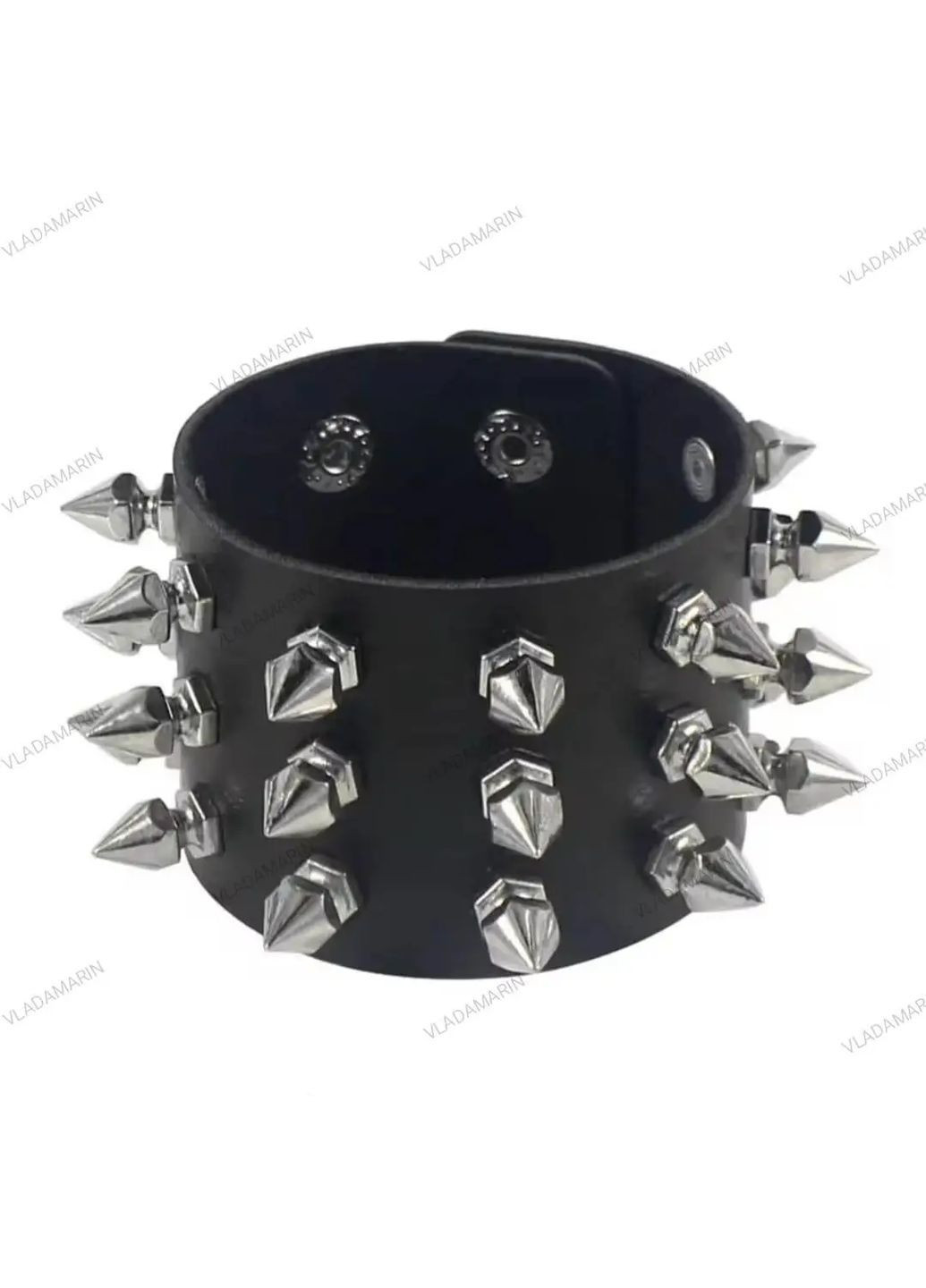 Браслет на руку з металевими шипами,готичний,панк-рок браслет з трьома рядами фігурних шипів No Brand (367838112)