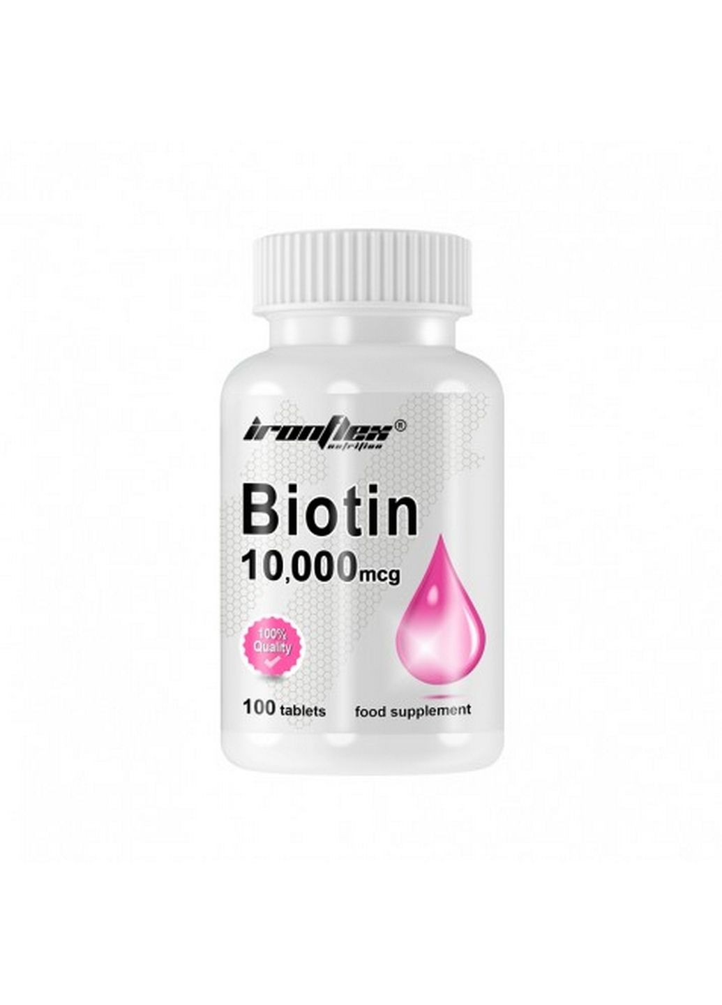 Витамины и минералы Biotin 10000 mcg, 100 таблеток Ironflex (293341049)