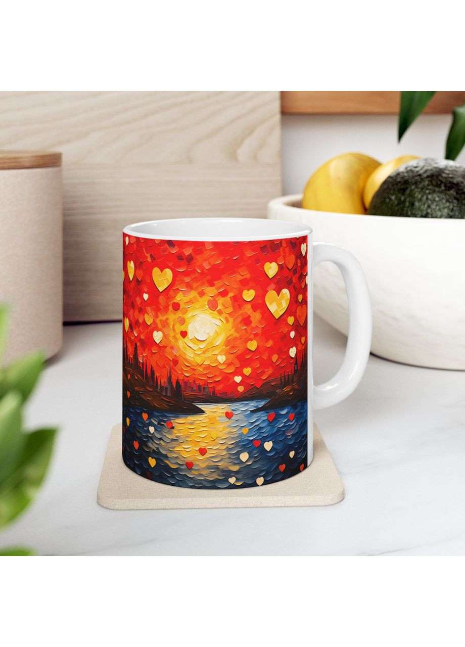 Керамическая чашка с дизайном "Город влюбленных" - 1 No Brand (368671741)