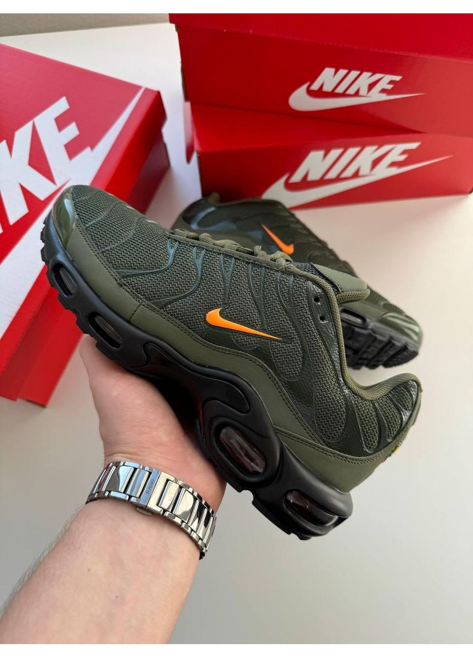 Оливковые (хаки) демисезонные кроссовки мужские nike air max plus tn dark stucco найк аир макс тн плюс No Brand