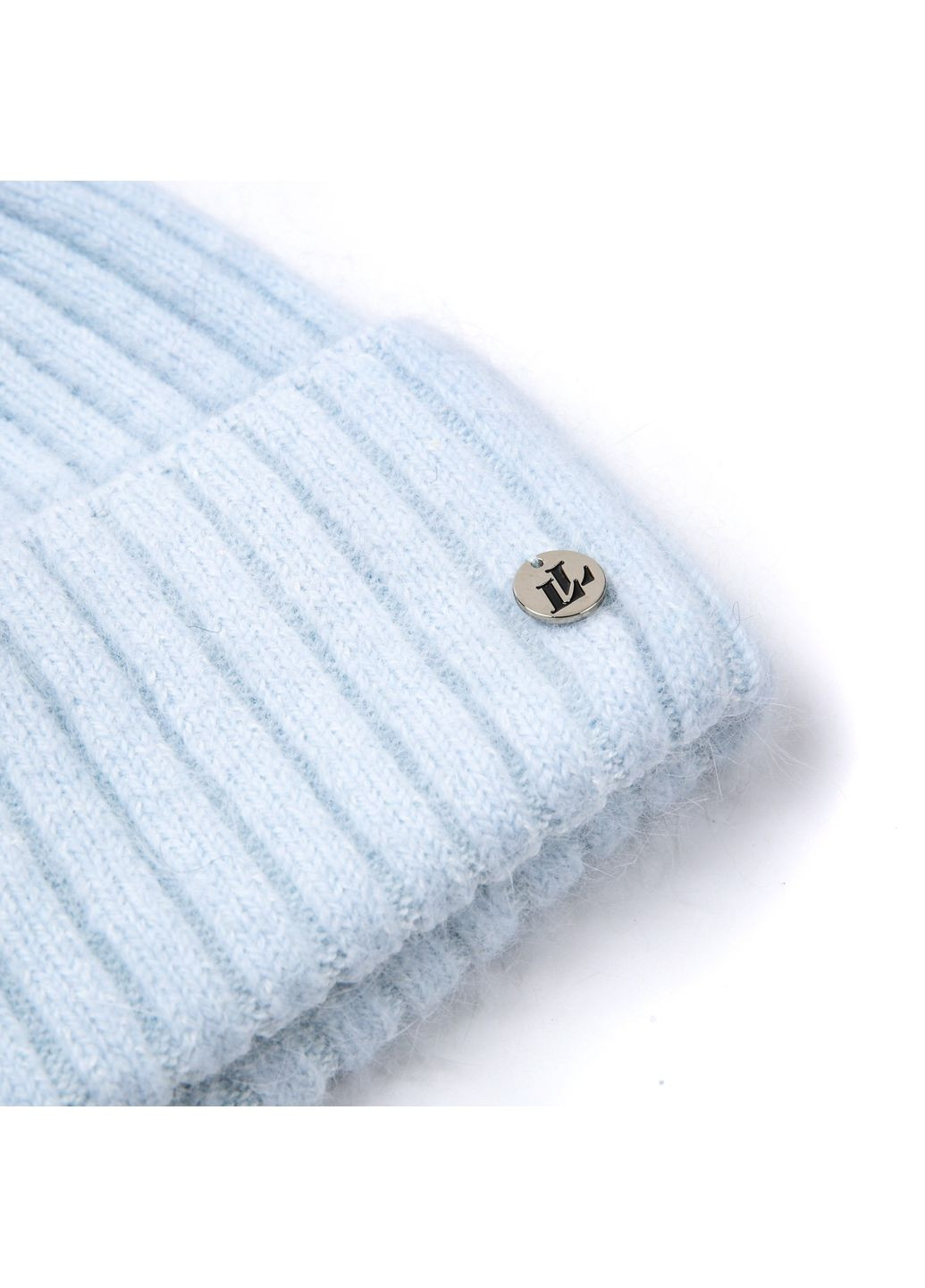 Шапка біні жіноча ангора блакитна MEGAIN LuckyLOOK 602-144 (367831450)