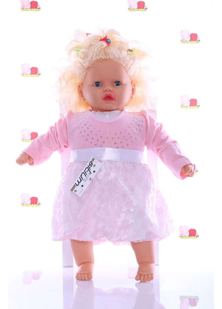 Розовое платье с длинным рукавом велюровое с блестками розовое 74 см (26832) BABYKROHA (323470062)