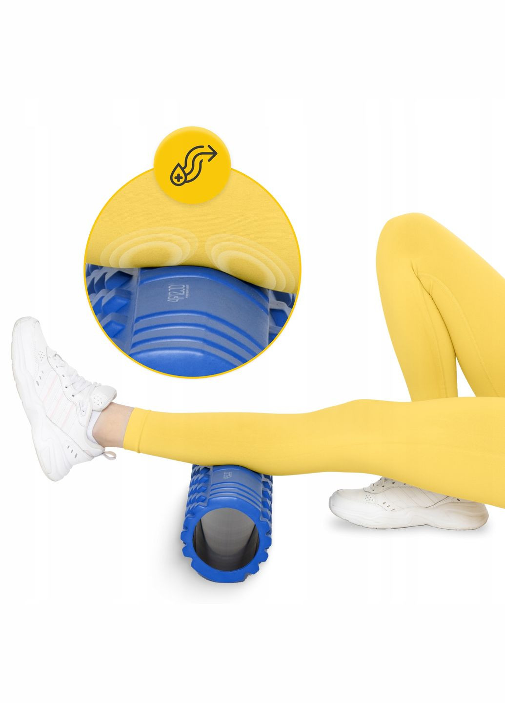 Массажный ролик 45 x 13.5 см (валик, роллер) Blue (P-5907739310552) 4FIZJO (301733242)