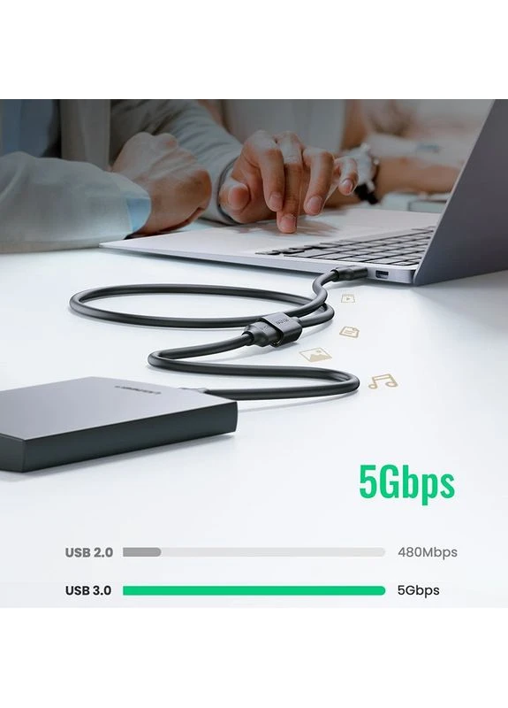 Оригинал! Кабель удлинитель USB 3.0 AM-AF, 3м, Connector gold-plated, US129 Ugreen (399788484)
