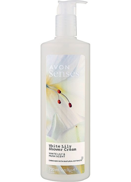 Крем-гель для душу "Біла лілія" Senses White Lily Shower Gel 500ml (1253504-143498) Avon (368666473)
