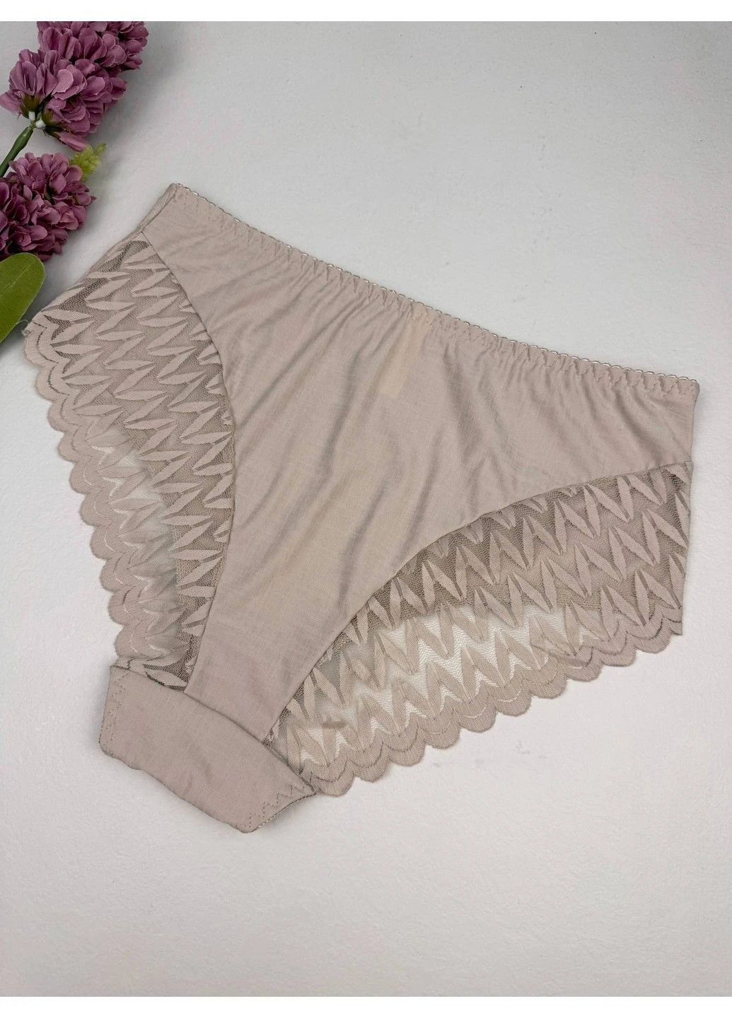 Нейлоновые слипы с нашитым кружевом 0860 Nadizi (390090213)