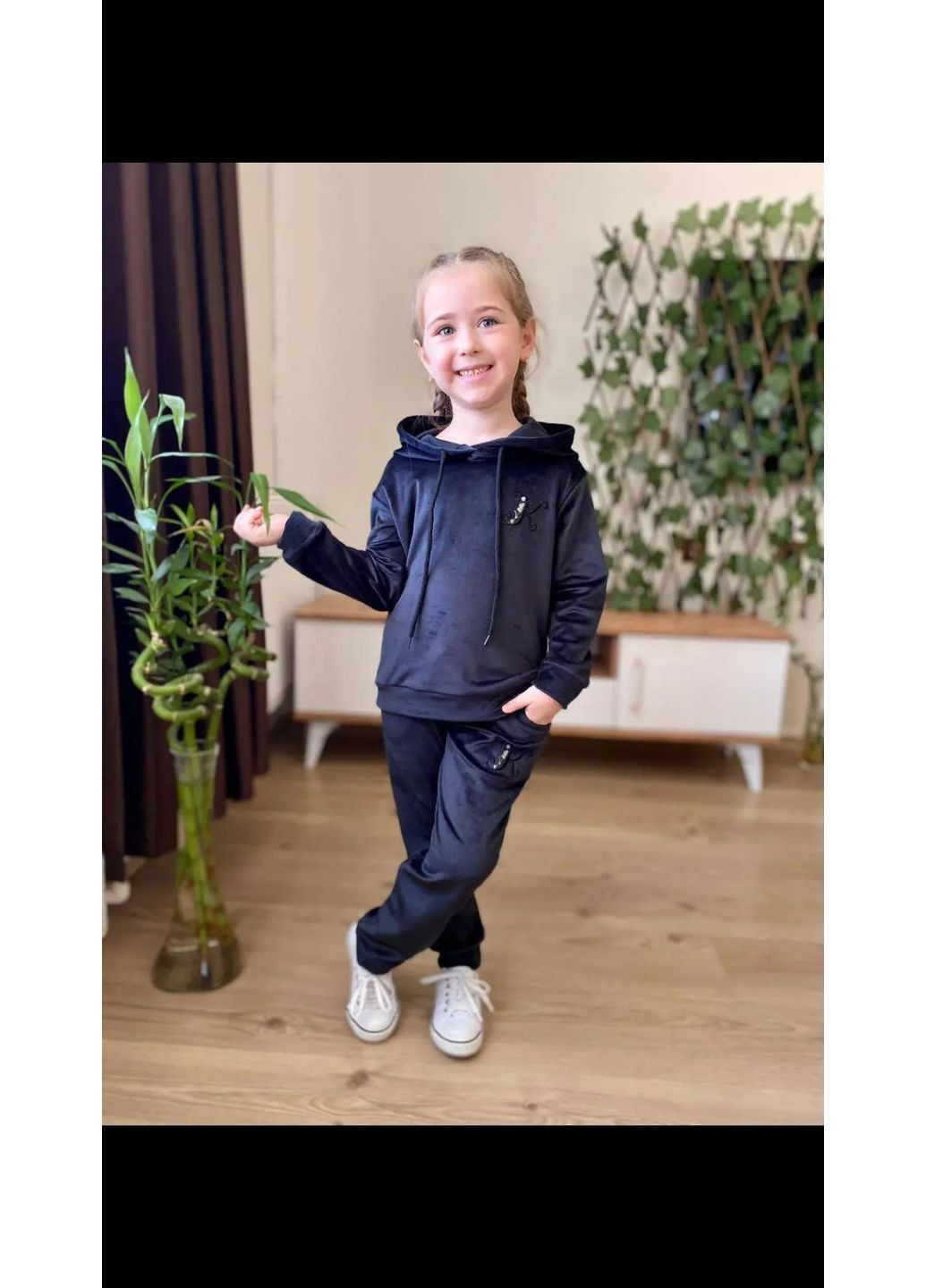 Велюровый спортивный костюм для девочки No Brand (362666466)