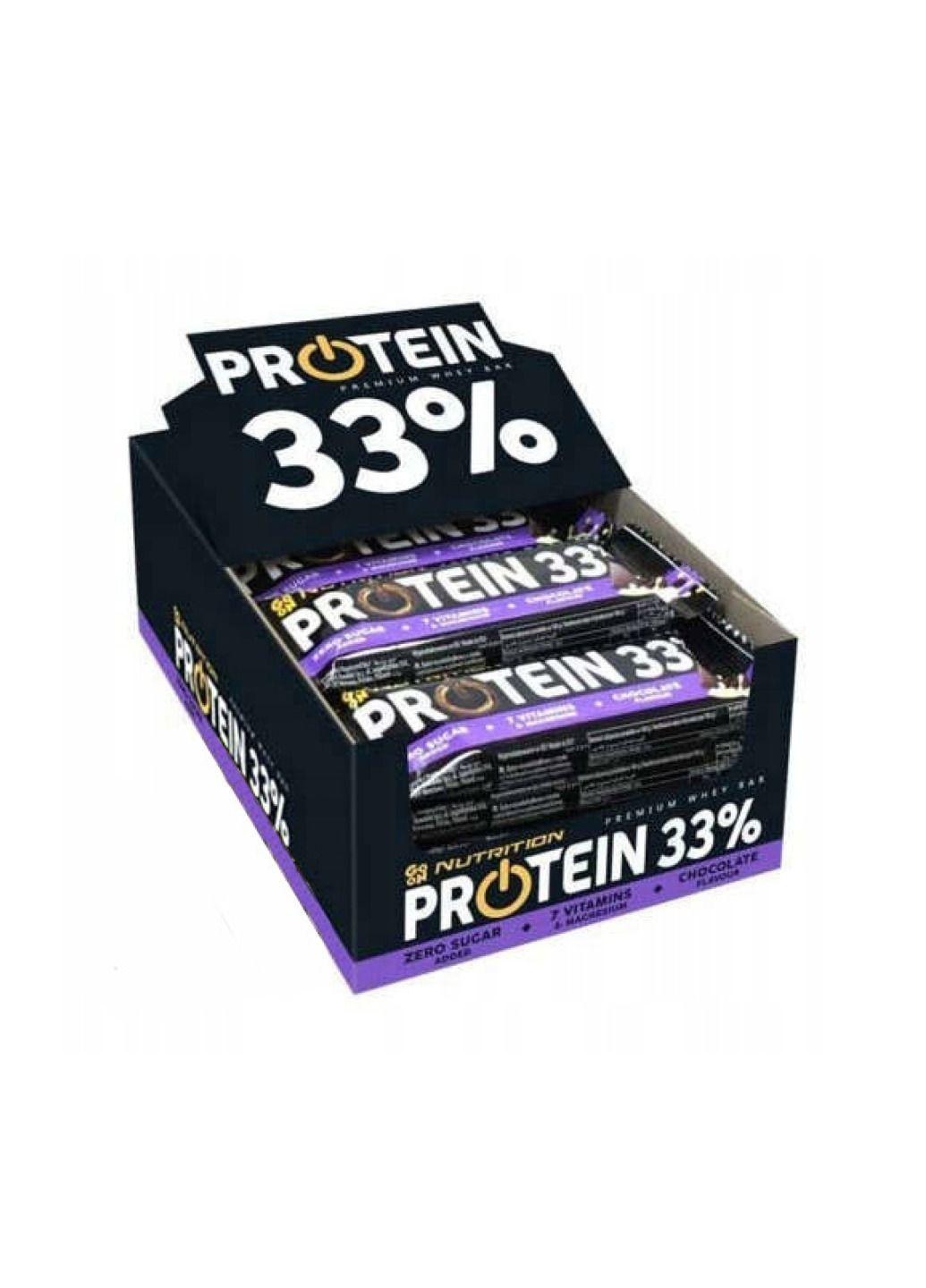 Протеїнові батончики Protein 33% Bar - 25x50g Chocolate Go On Nutrition (281087517)