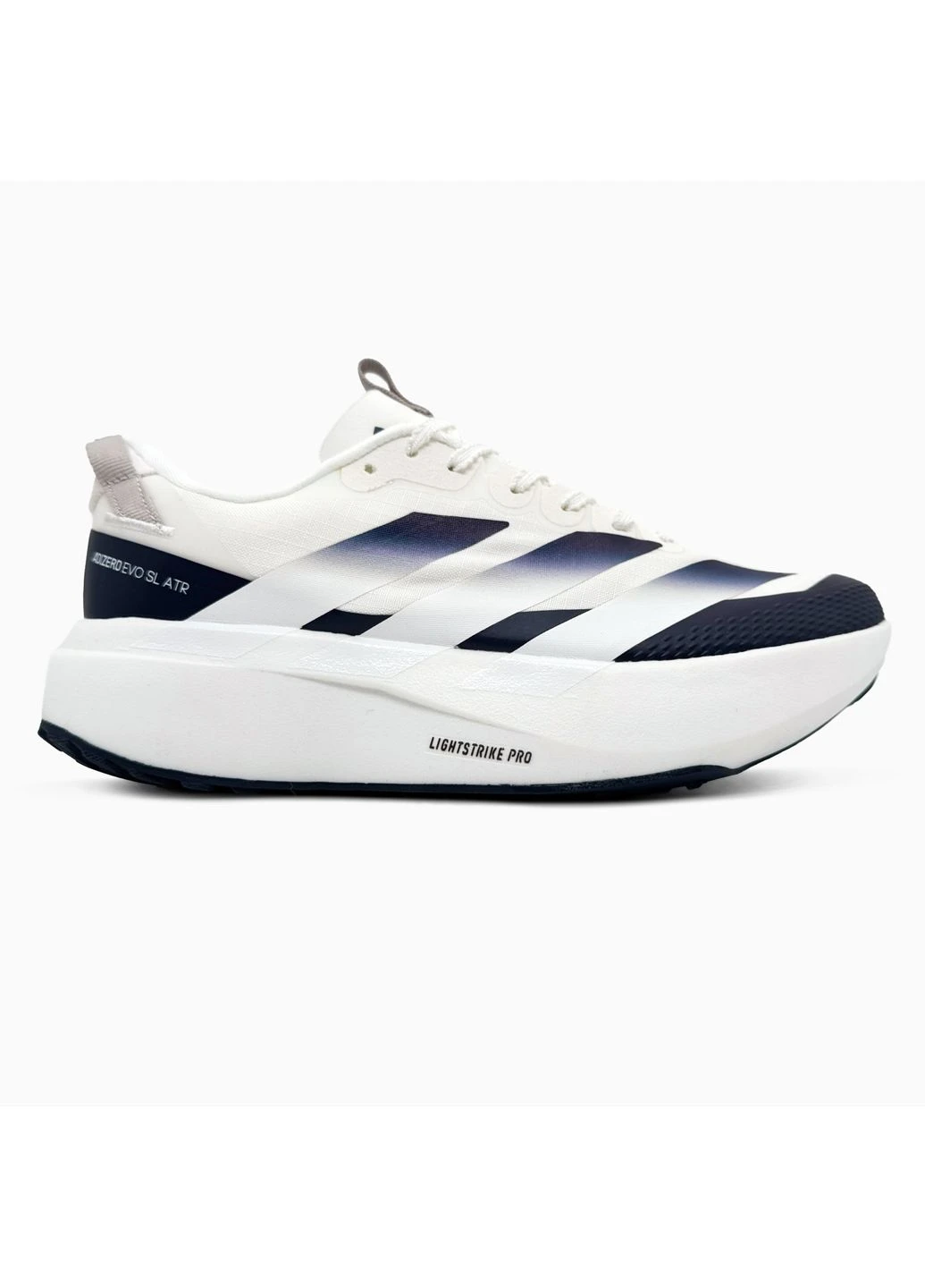 КРОСІВКИ ЖІНОЧІ ADIDAS ADIZERO EVO SL WHITE/DARK BLUE АДІДАС АДІЗЕРО БІЛІ No Brand білі демісезони (391955633)