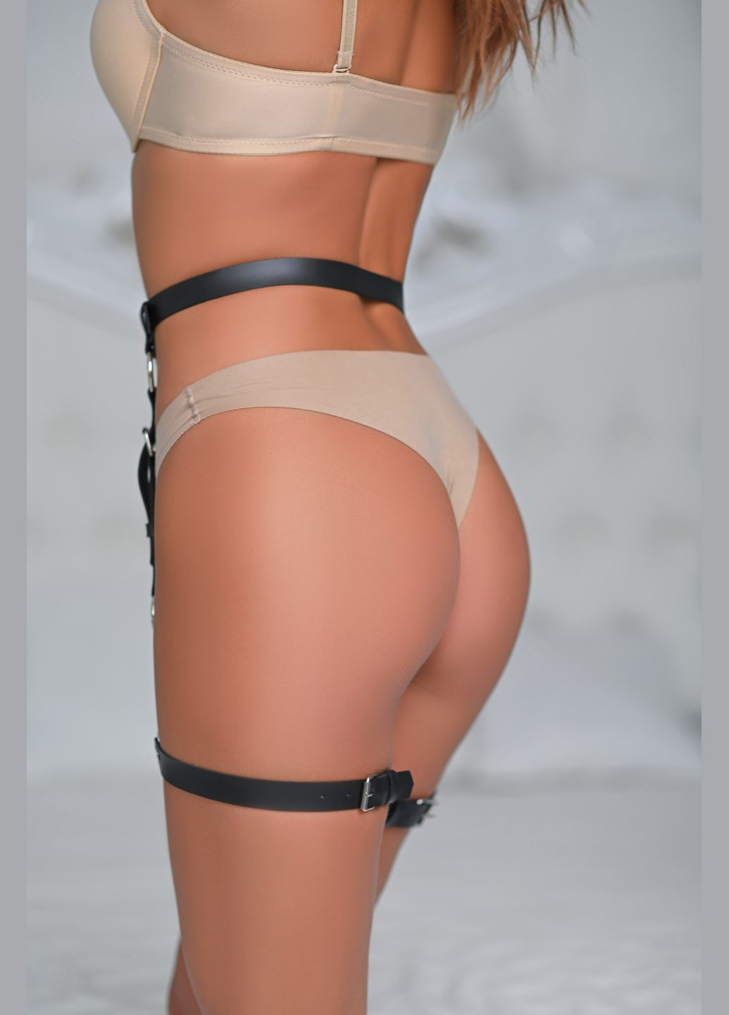 Еко шкіра портупея гартери з півкільцями з 2 частин Needle 425e No Brand (296794057)