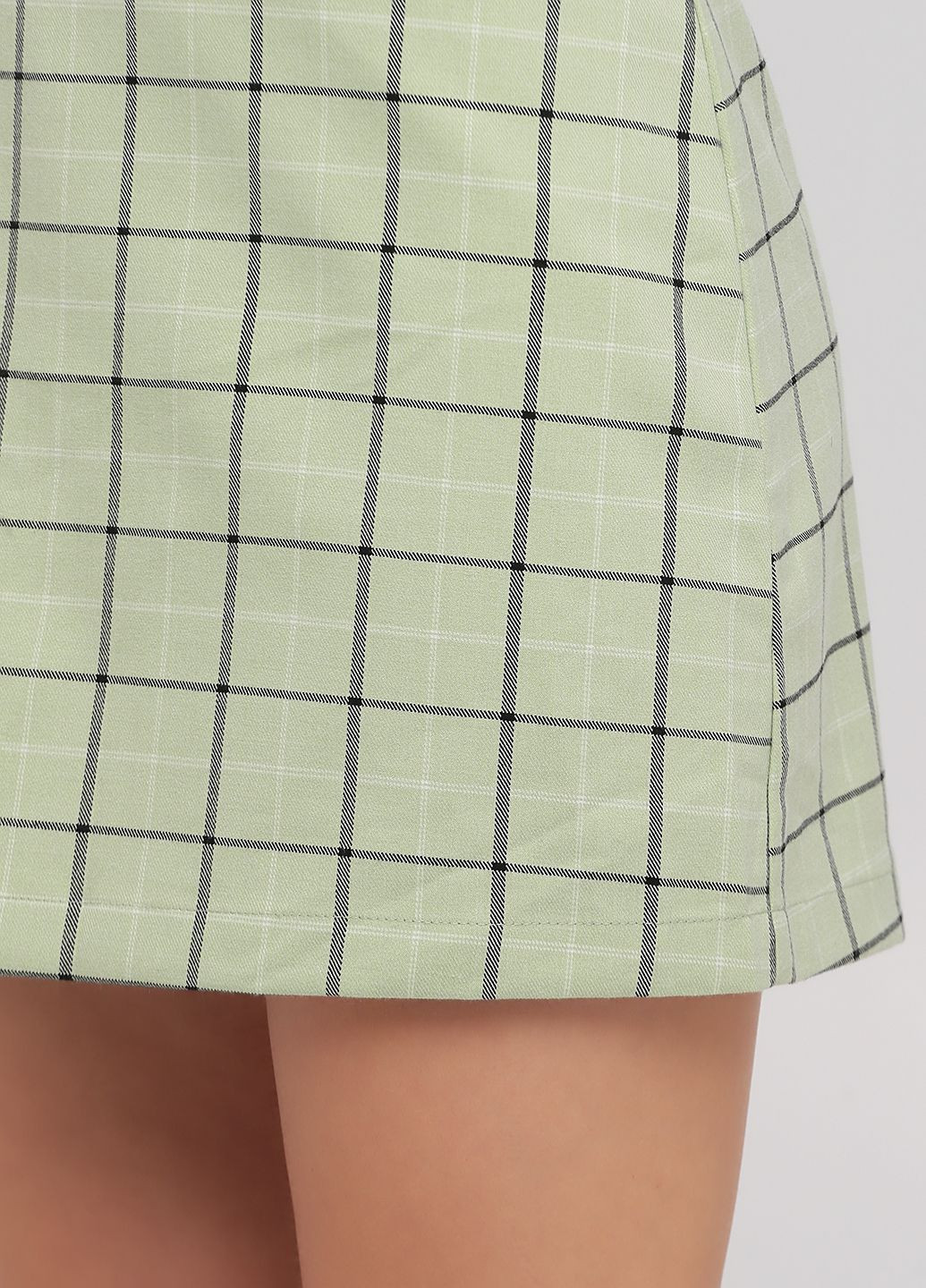 Мятная в клетку юбка Monki
