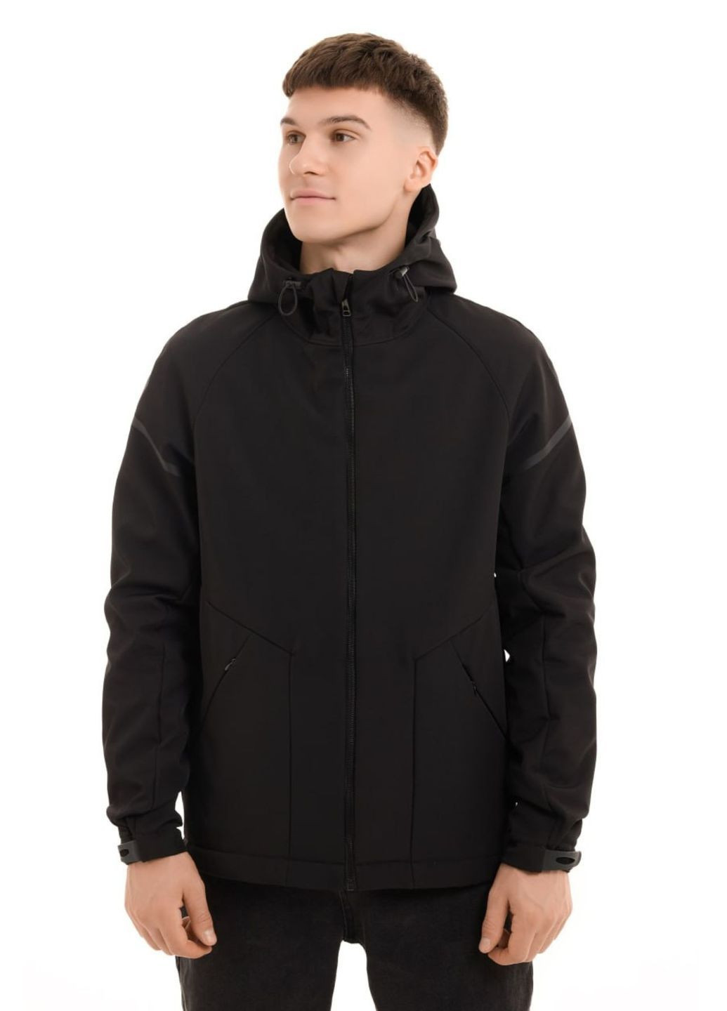 Чорна демісезонна чоловіча куртка No Brand