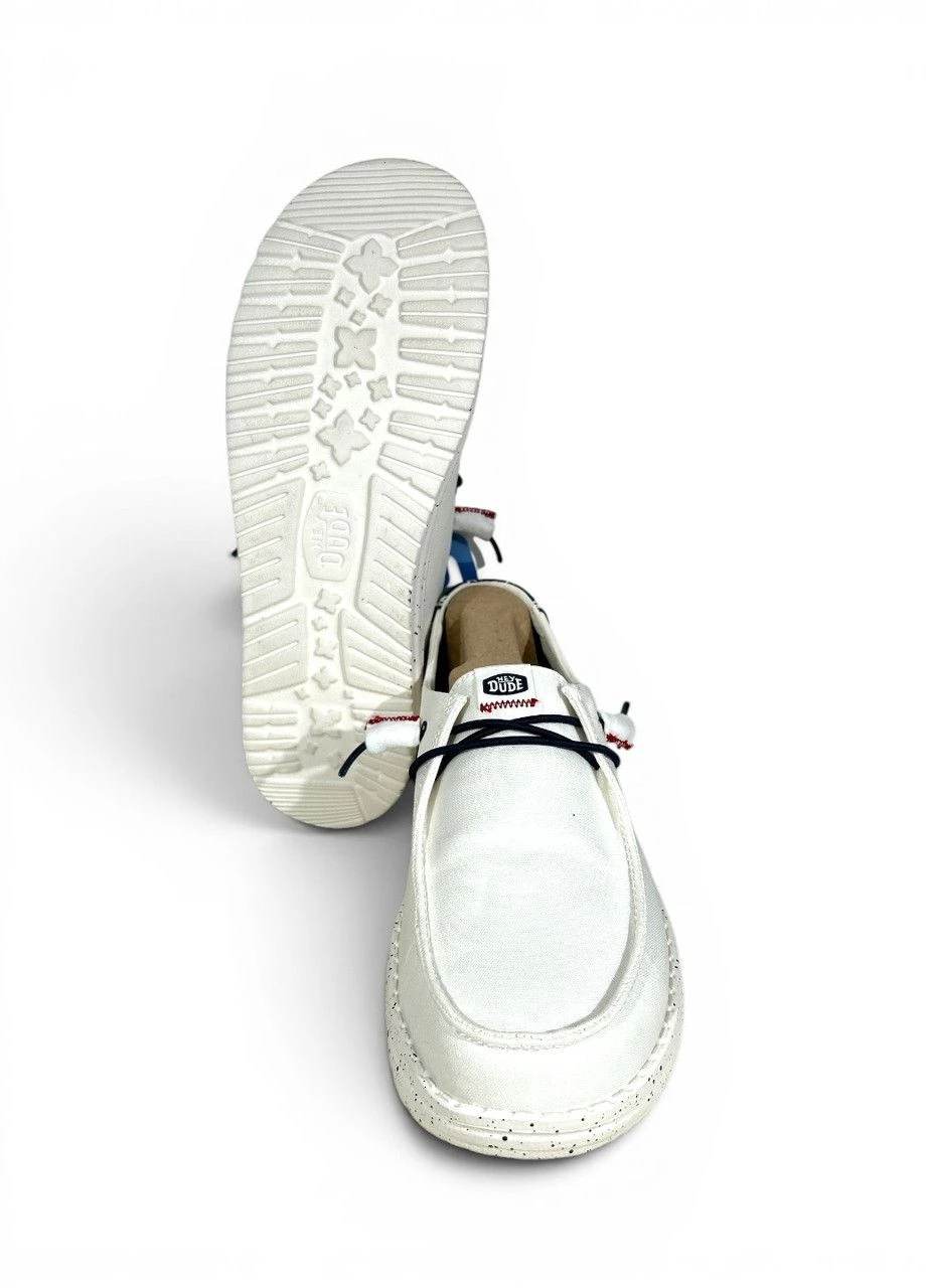 Мокасины Wendy Americana Off White (41096-1LB),, Размер 41 (US W10), стелька 27 см Hey Dude (401809118)