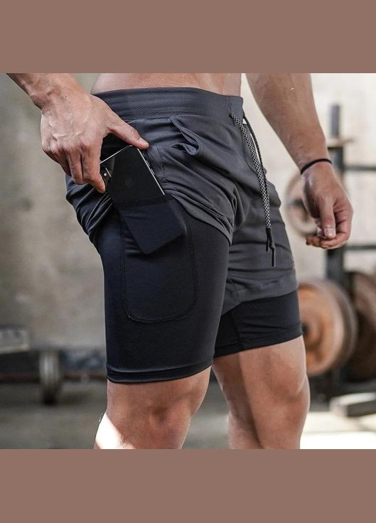 Шорты мужские для фитнеса с петелькой для полотенца No Brand (327365961)