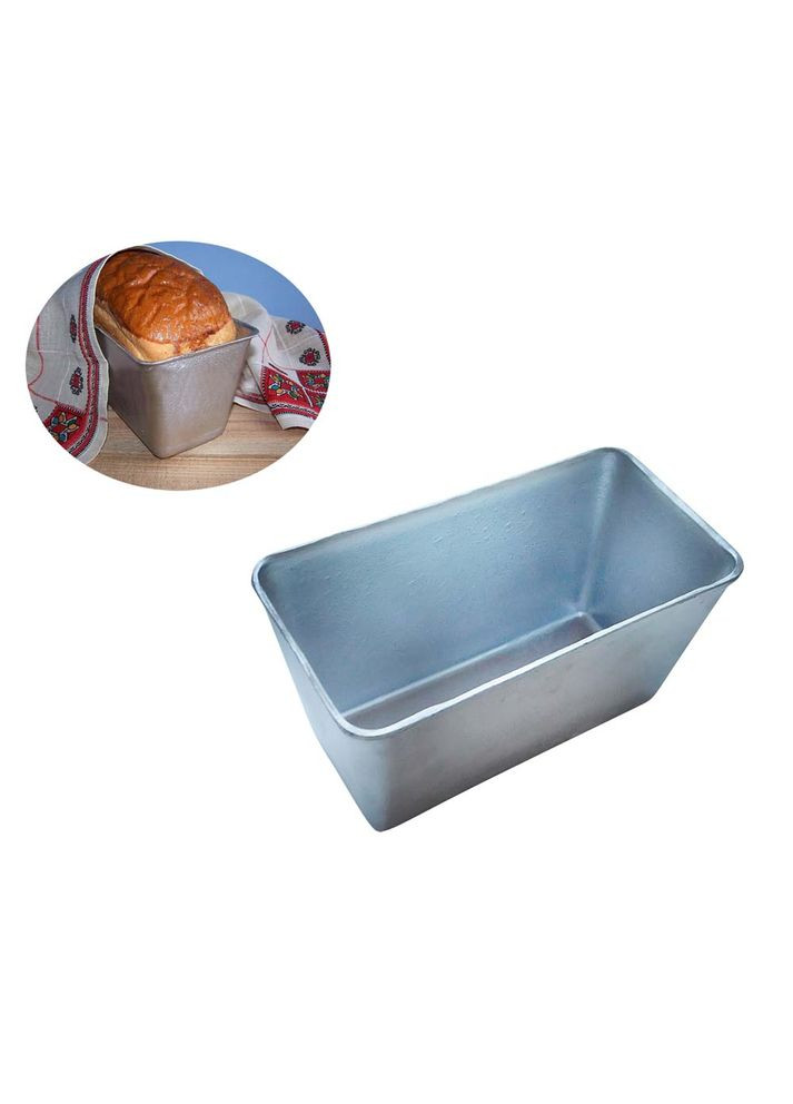 Форма хлебная для выпечки стандартного хлеба в виде кирпичика Л7 алюминий (22х11х11.5 см) 9 форм Полімет (304266852)