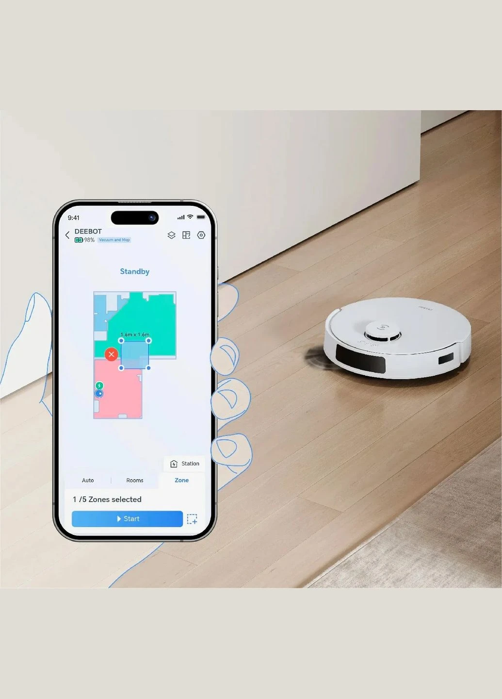 Робот-пылесос Deebot Ozmo N20 Pro Plus (DKX55) White Ecovacs (339084726)