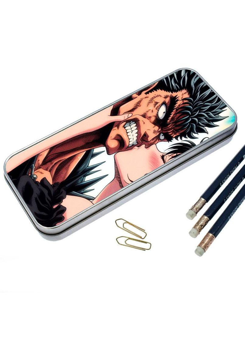 Пенал школьный для мальчика и девочки металлический Аниме Берсерк #002 7*18 см Silver No Brand (309157605)