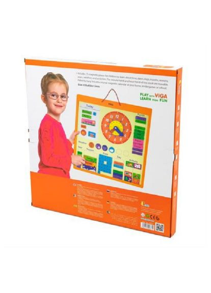 Развивающая игрушка Календарь магнитный англ. (50377) Viga Toys Календарь магнитный англ. (368484494)