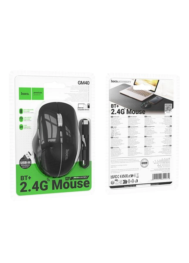 Беспроводная Мышь GM40 Dixon RGB dual-mode (rechargeable version) Hoco (365722134)