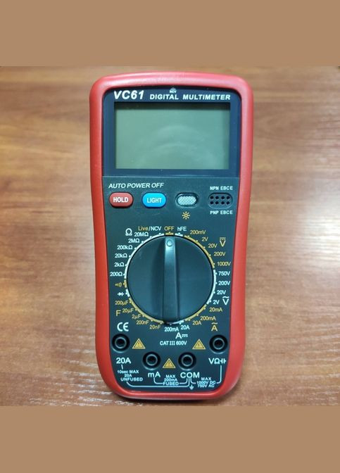 Цифровий Професійний мультиметр VC 61 тестер вольтметр No Brand (323486576)