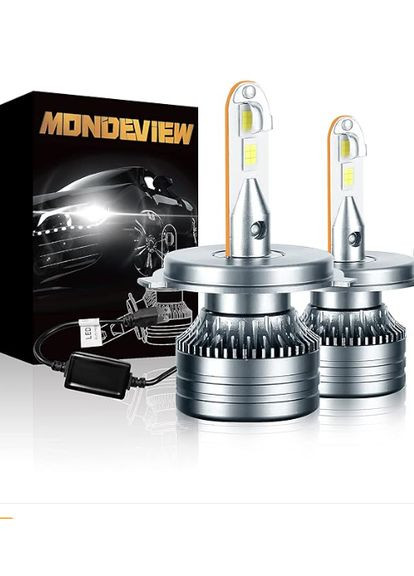 Світлодіодні лампи для фар H4 60 Вт 16000 ЛМ 6000 К MONDEVIEW No Brand (354829060)