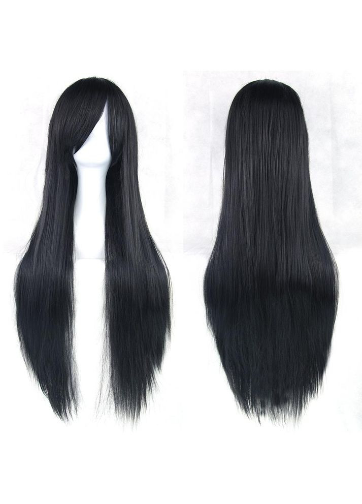 Перука чорна довга пряма термоперука No Brand (355802306)