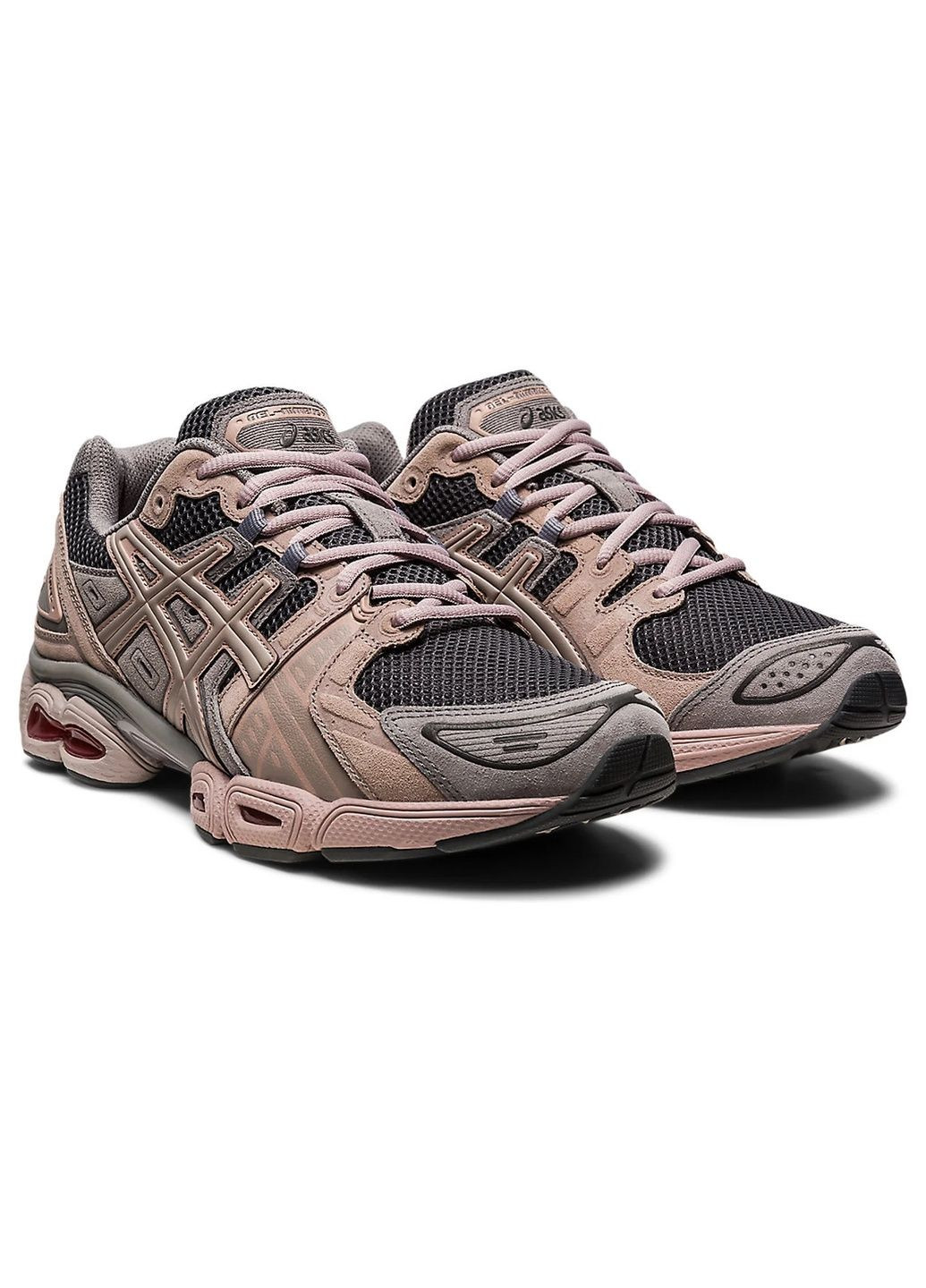 Серые кроссовки мужские gel-nimbus 9 peach/grey 1201a584-021 Asics