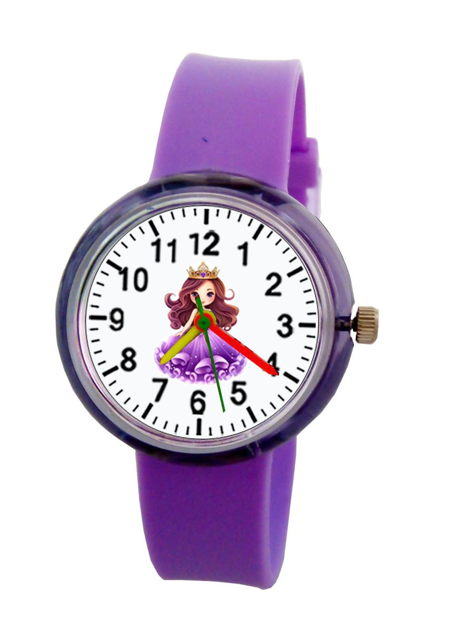 Часы детские наручные для девочек Принцесса сиреневый, Белый NEWDAY (362413654)