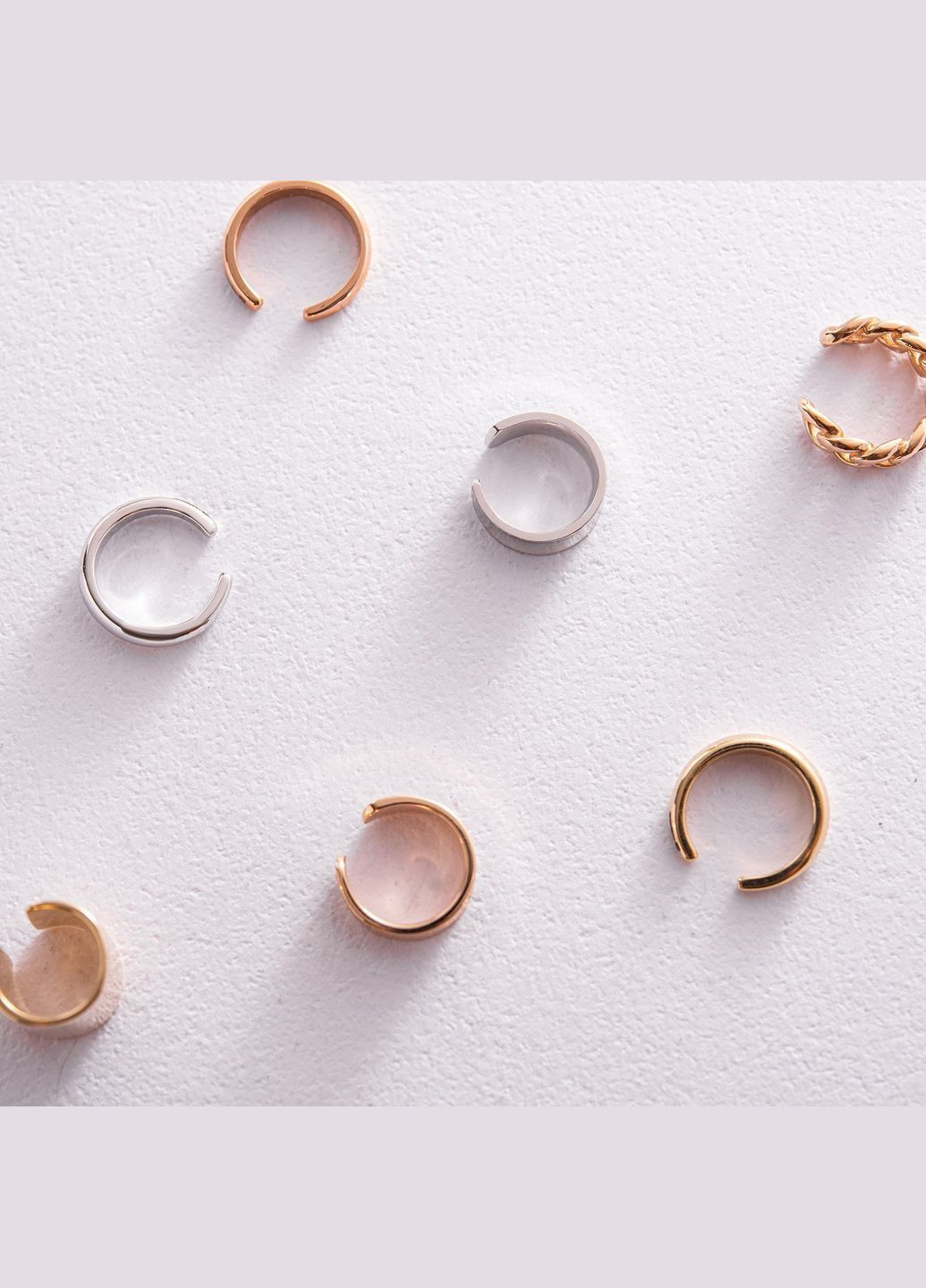 Сережка - каффа в білому золоті с07492 Oniks (266265639)