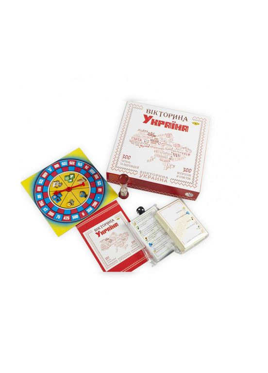 Настільна інтелектуальна гра "Вікторина Україна" Майстер MKL1003 з пісочним годинником Мастер (301790468)
